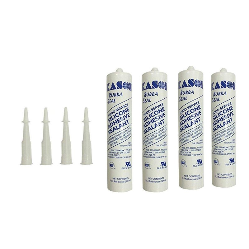 Kason 3700 Series Rubbaseal Silicone Sealant, Pack of 4, Aluminum 10.3 oz. Tubes, 63700000003 - Image 2